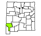Map of Grant County, NM