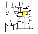 Map of Guadalupe County, NM
