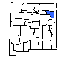 Map of Harding County, NM