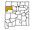 Map of McKinley County, NM