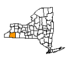 Map of Cattaraugus County, NY