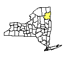 Map of Essex County, NY