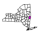 Map of Rensselaer County, NY