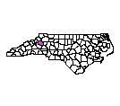 Map of Caldwell County, NC