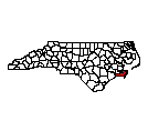 Map of Carteret County, NC