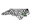 Map of Craven County, NC
