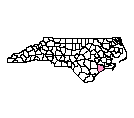 Map of Onslow County, NC
