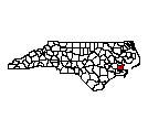 Map of Pamlico County, NC