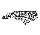 Map of Stanly County, NC
