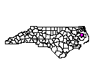 Map of Tyrrell County, NC