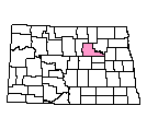 Map of Benson County, ND
