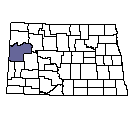 Map of McKenzie County, ND