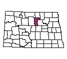 Map of Pierce County, ND