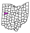 Map of Auglaize County, OH