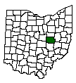 Map of Coshocton County, OH