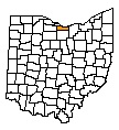 Map of Erie County, OH