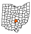 Map of Fairfield County, OH