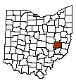 Map of Guernsey County, OH