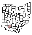 Map of Highland County, OH