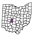 Map of Madison County, OH