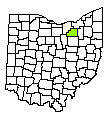 Map of Medina County, OH