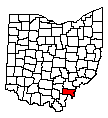 Map of Meigs County, OH