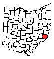 Map of Monroe County, OH