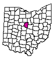 Map of Morrow County, OH