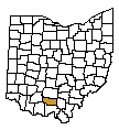 Map of Pike County, OH