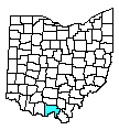 Map of Scioto County, OH