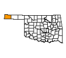Map of Cimarron County, OK