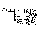 Map of Harmon County, OK