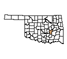 Map of Hughes County, OK