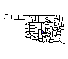 Map of McClain County, OK
