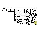 Map of McCurtain County, OK