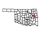 Map of Muskogee County, OK