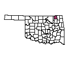 Map of Nowata County, OK
