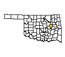 Map of Okmulgee County, OK