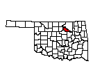 Map of Pawnee County, OK