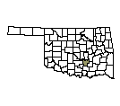 Map of Pontotoc County, OK