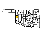 Map of Roger Mills County, OK