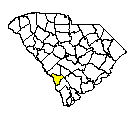 Map of Allendale County, SC