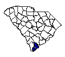 Map of Beaufort County, SC