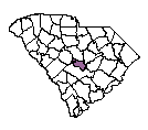 Map of Calhoun County, SC