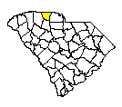 Map of Cherokee County, SC