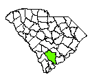 Map of Colleton County, SC