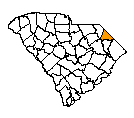 Map of Dillon County, SC