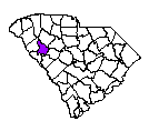 Map of Greenwood County, SC