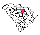 Map of Kershaw County, SC