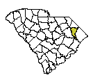 Map of Marion County, SC